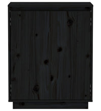 Sideboard Schwarz 60x34x75 cm Massivholz Kiefer