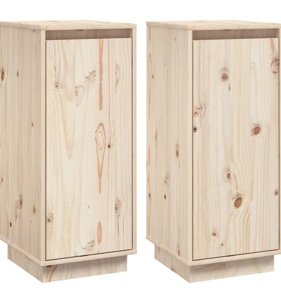 Sideboards 2 Stk. 31,5x34x75 cm Massivholz Kiefer