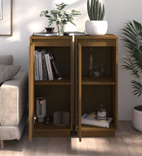 Sideboards 2 Stk. Honigbraun 31,5x34x75 cm Massivholz Kiefer