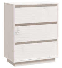 Sideboard Weiß 60x34x75 cm Massivholz Kiefer
