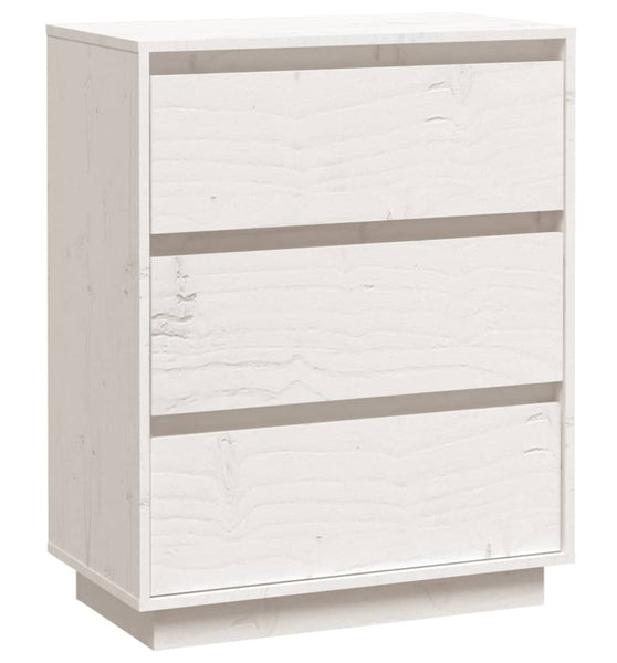 Sideboard Weiß 60x34x75 cm Massivholz Kiefer