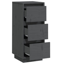 Sideboards 2 Stk. Grau 32x34x75 cm Massivholz Kiefer