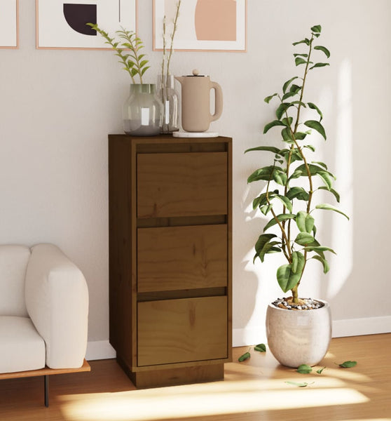 Sideboard Honigbraun 32x34x75 cm Massivholz Kiefer
