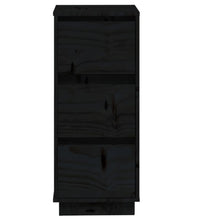 Sideboards 2 Stk. Schwarz 32x34x75 cm Massivholz Kiefer
