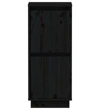 Sideboard Schwarz 31,5x34x75 cm Massivholz Kiefer