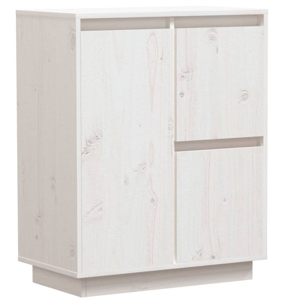 Sideboard Weiß 60x34x75 cm Massivholz Kiefer