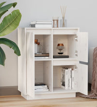 Sideboard Weiß 60x34x75 cm Massivholz Kiefer