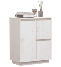 Sideboard Weiß 60x34x75 cm Massivholz Kiefer