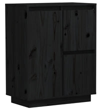 Sideboard Schwarz 60x34x75 cm Massivholz Kiefer