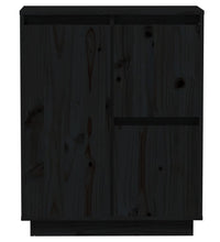 Sideboard Schwarz 60x34x75 cm Massivholz Kiefer