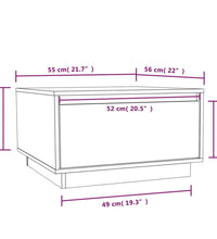 Couchtisch 55x56x32 cm Massivholz Kiefer