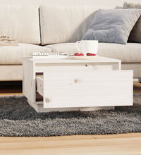 Couchtisch Weiß 55x56x32 cm Massivholz Kiefer
