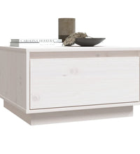 Couchtisch Weiß 55x56x32 cm Massivholz Kiefer