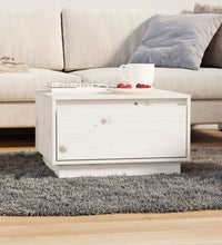 Couchtisch Weiß 55x56x32 cm Massivholz Kiefer