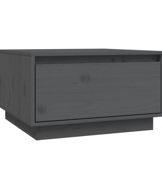 Couchtisch Grau 55x56x32 cm Massivholz Kiefer