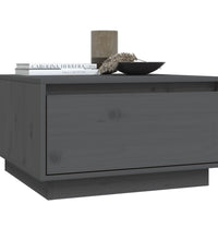 Couchtisch Grau 55x56x32 cm Massivholz Kiefer