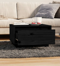 Couchtisch Schwarz 55x56x32 cm Massivholz Kiefer
