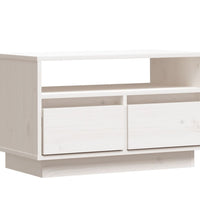 TV-Schrank Weiß 60x35x37 cm Massivholz Kiefer