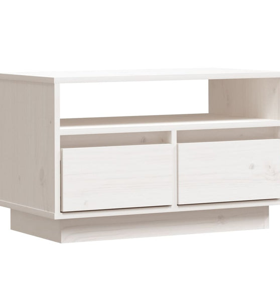 TV-Schrank Weiß 60x35x37 cm Massivholz Kiefer