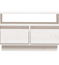 TV-Schrank Weiß 60x35x37 cm Massivholz Kiefer