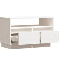 TV-Schrank Weiß 60x35x37 cm Massivholz Kiefer