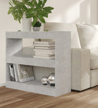 Bücherregal/Raumteiler Betongrau 80x30x72 cm