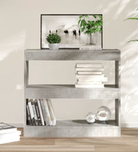 Bücherregal/Raumteiler Betongrau 80x30x72 cm