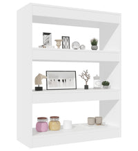 Bücherregal/Raumteiler Weiß 80x30x103 cm Holzwerkstoff