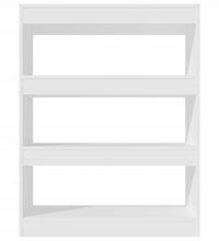 Bücherregal/Raumteiler Weiß 80x30x103 cm Holzwerkstoff