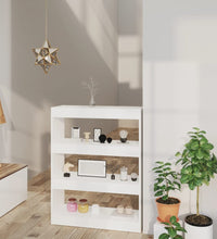 Bücherregal/Raumteiler Weiß 80x30x103 cm Holzwerkstoff