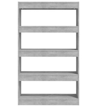 Bücherregal/Raumteiler Betongrau 80x30x135 cm Holzwerkstoff