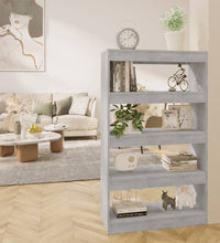 Bücherregal/Raumteiler Betongrau 80x30x135 cm Holzwerkstoff