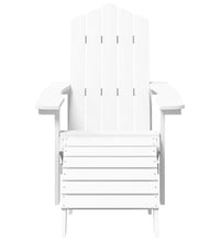 Adirondack-Gartenstühle 2 Stk. mit Hockern HDPE Weiß