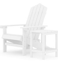 Adirondack-Gartenstuhl mit Tisch HDPE Weiß