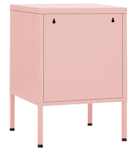 Nachttische 2 Stk. Rosa 35x35x51 cm Stahl