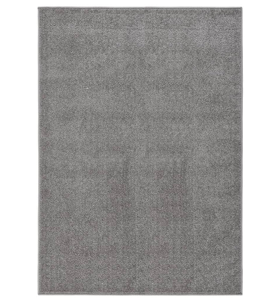 Teppich Kurzflor 240x340 cm Grau