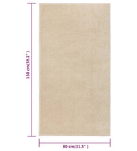 Teppich Kurzflor 80x150 cm Beige