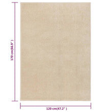 Teppich Kurzflor 120x170 cm Beige