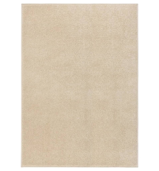 Teppich Kurzflor 140x200 cm Beige