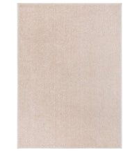 Teppich Kurzflor 140x200 cm Dunkelbeige