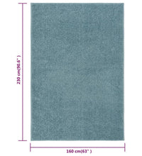 Teppich Kurzflor 160x230 cm Blau