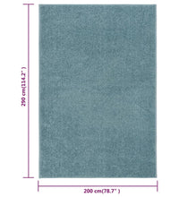 Teppich Kurzflor 200x290 cm Blau