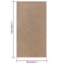 Teppich Kurzflor 80x150 cm Braun
