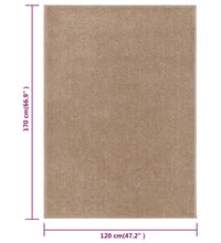 Teppich Kurzflor 120x170 cm Braun