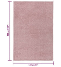 Teppich Kurzflor 160x230 cm Rosa