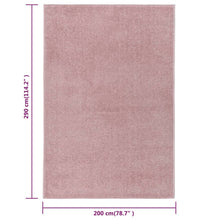 Teppich Kurzflor 200x290 cm Rosa