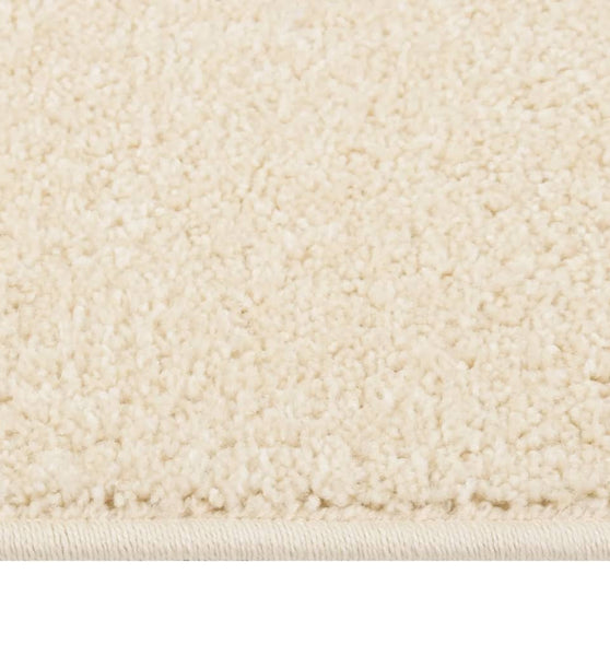 Teppich Kurzflor 140x200 cm Creme