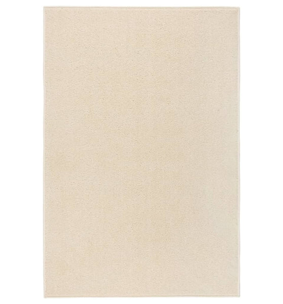 Teppich Kurzflor 160x230 cm Creme