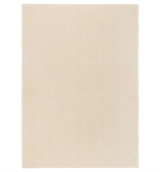 Teppich Kurzflor 240x340 cm Creme