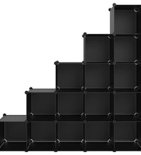 Regalsystem mit 15 Würfeln Schwarz PP